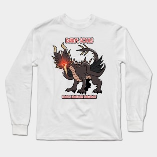 Black Dragon Kalameet Cuphead Style! Long Sleeve T-Shirt